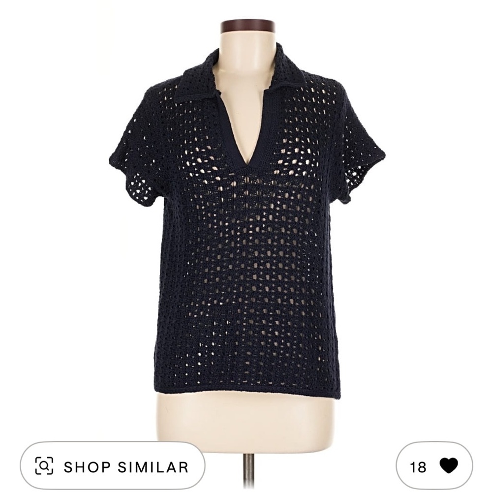 Cyrus Black Crochet Blouse